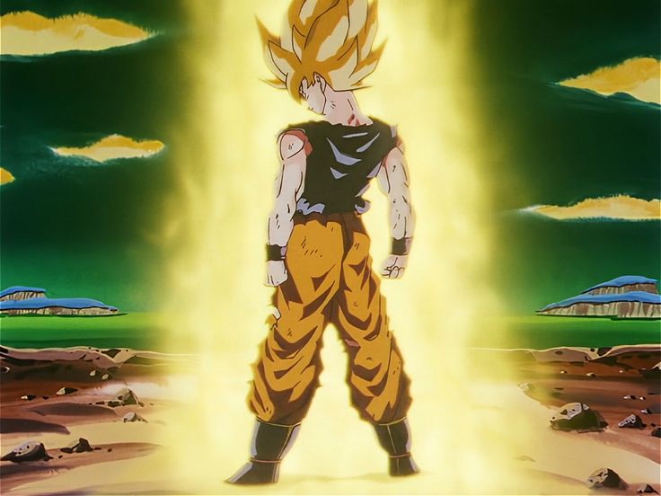 Goku Going Super Saiyan for the First Time