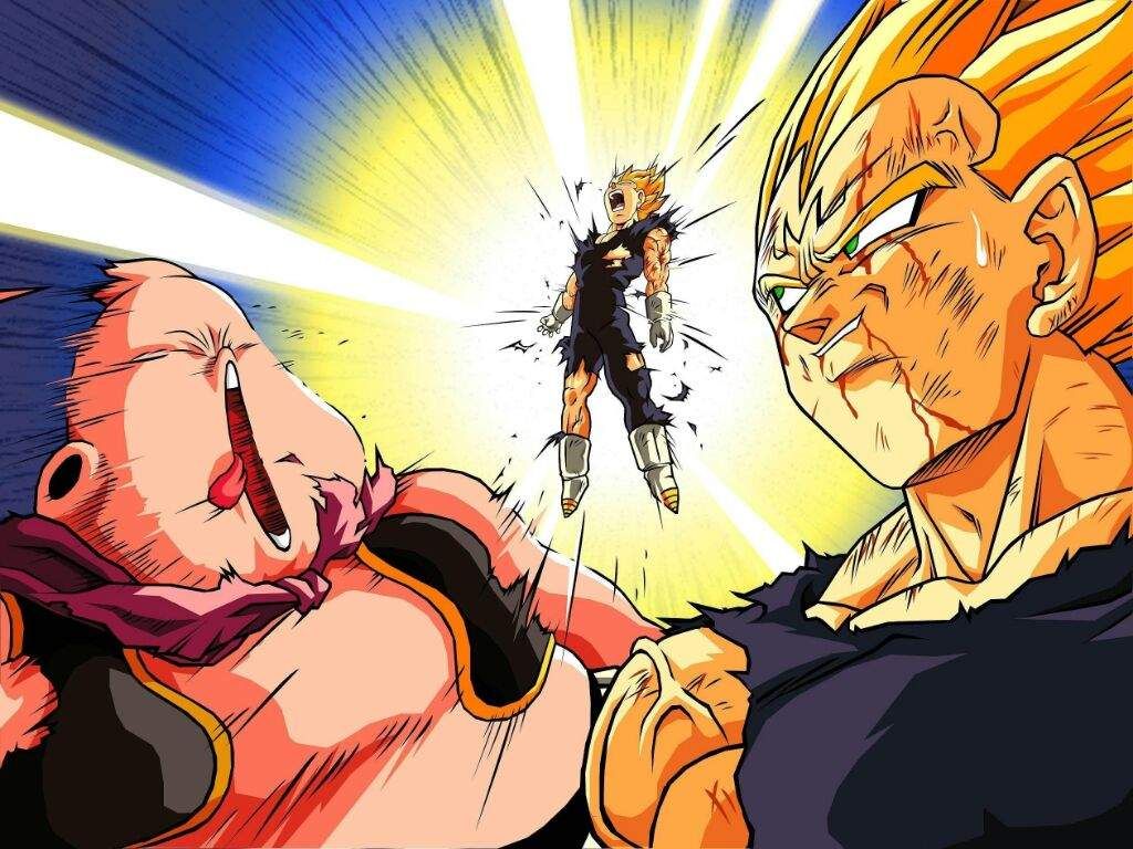 vegeta Sacrifice Against Majin Buu