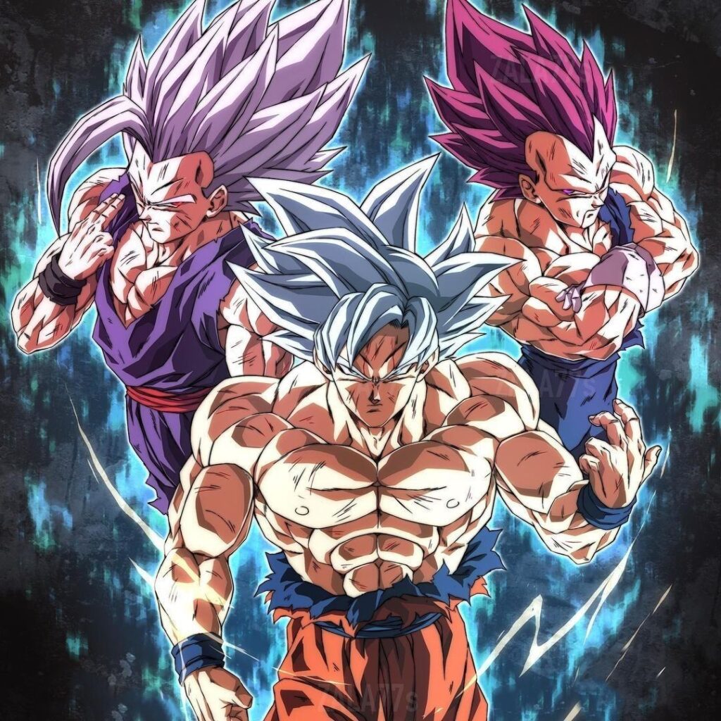 Goku And Gohan And Vegeta
