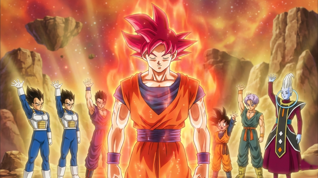 Birth of Super Saiyan God Changed Goku