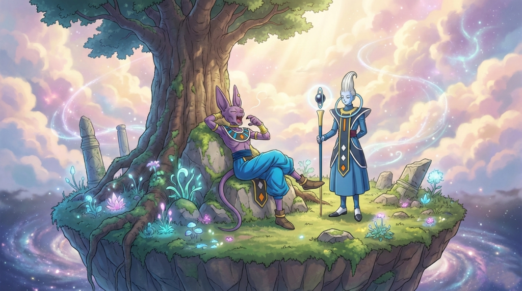 Beerus the God of Destruction Universe 7 And Angel Whis